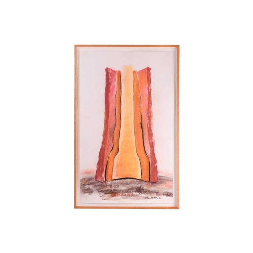 231 - † David Nash (b. 1945), 'Shrine', signed and dated '90, pastel, 84 x 51.5 cm, float mounted, framed ... 