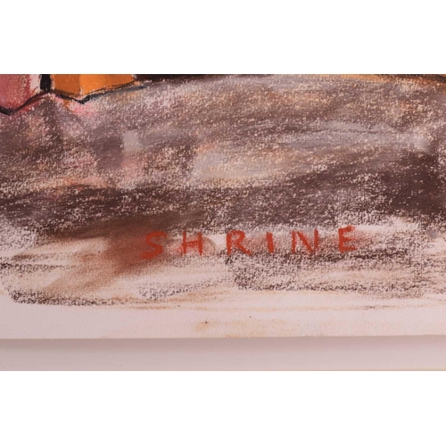 231 - † David Nash (b. 1945), 'Shrine', signed and dated '90, pastel, 84 x 51.5 cm, float mounted, framed ... 