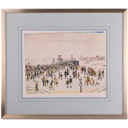 237 - † L.S. Lowry (1887 - 1976), 'Ferry Boats', signed in pencil, limited edition print, Fine Art Trades ... 