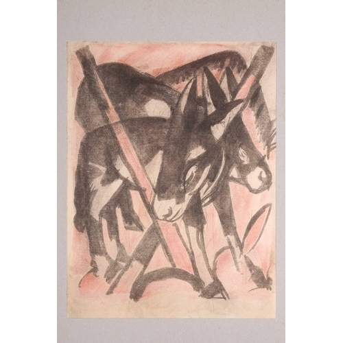 107 - † Franz Marc (1880-1916) German, a folio of fourteen hand-coloured drawings from 'The Sketchbook of ... 