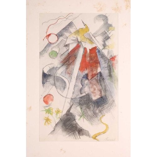 107 - † Franz Marc (1880-1916) German, a folio of fourteen hand-coloured drawings from 'The Sketchbook of ... 