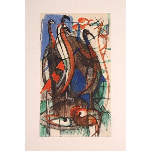 107 - † Franz Marc (1880-1916) German, a folio of fourteen hand-coloured drawings from 'The Sketchbook of ... 