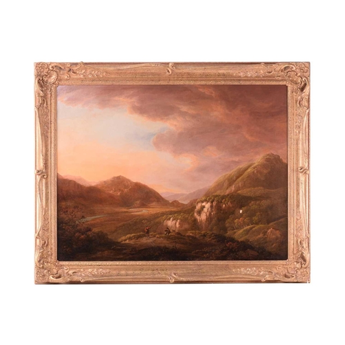 12 - Manner of Jane Nasmyth (1778-1867), An artist in the Highlands, oil on canvas, 70 cm x 91 cm, framed... 