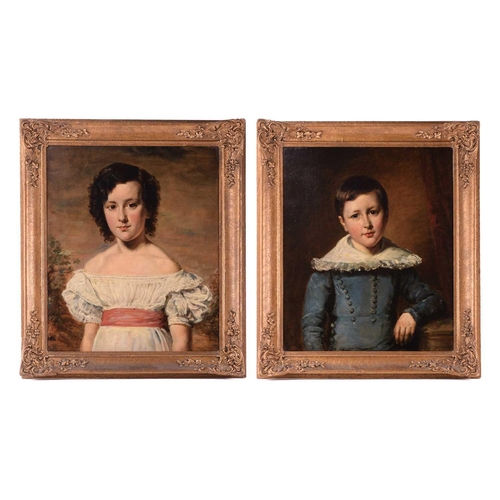 20 - 19th-Century British School, portraits of Philip Cadby (1820 - 1909) and Sarah Cadby (1816 -1874) as... 