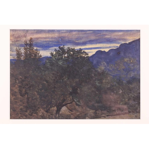 29 - Daniel Alexander Williamson (1823 - 1903), Landscape with setting sun, and Landscape at dusk - a pai... 