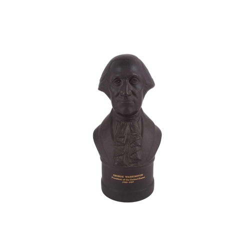 297 - A collection of boxed Wedgwood commemorative items, comprising a black basalt bust of George Washing... 