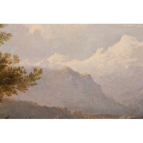 3 - Anne Nasmyth (1798-1874), Alpine Landscape, oil on canvas, signed and dated August 1837, framed 45 c... 