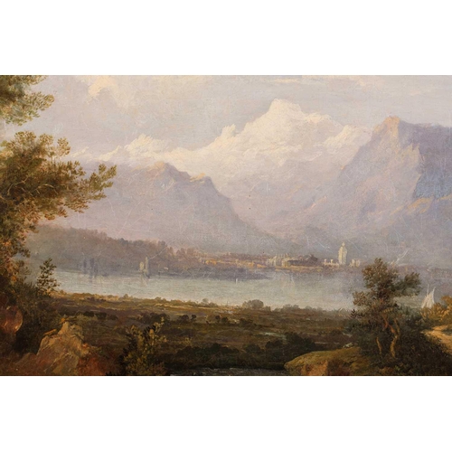 3 - Anne Nasmyth (1798-1874), Alpine Landscape, oil on canvas, signed and dated August 1837, framed 45 c... 