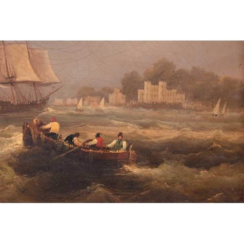 34 - Frederick Calvert (c.1785 - c.1845), Coastal shipping on choppy waters and shipping in harbour - a p... 