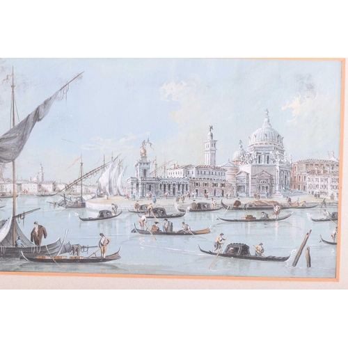 39 - Attributed to Giacomo Guardi (1764 - 1835), Four Venetian views including Piazza San Marco and Santa... 