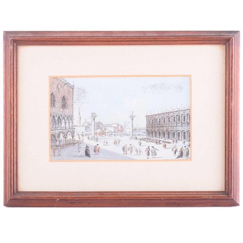 39 - Attributed to Giacomo Guardi (1764 - 1835), Four Venetian views including Piazza San Marco and Santa... 