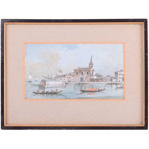 39 - Attributed to Giacomo Guardi (1764 - 1835), Four Venetian views including Piazza San Marco and Santa... 