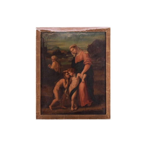 50 - After Raphael (1483 - 1520), Madonna del Passegio (Madonna of the Landscape), oil on canvas, probabl... 