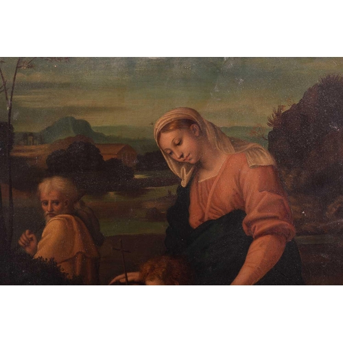 50 - After Raphael (1483 - 1520), Madonna del Passegio (Madonna of the Landscape), oil on canvas, probabl... 