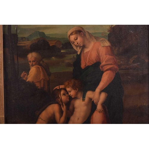 50 - After Raphael (1483 - 1520), Madonna del Passegio (Madonna of the Landscape), oil on canvas, probabl... 