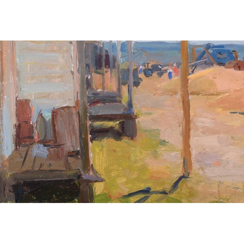 58 - Arseny Vlasov (1914 - 1997) Russian, Sand Piles, unsigned, oil on board, 48 cm x 68 cm, glazed and f... 