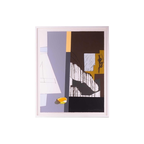 59 - † Bruce McLean (b.1944) British, 'A Peeled and Carefully Faceted Golden Wonder Sculpture against a t... 