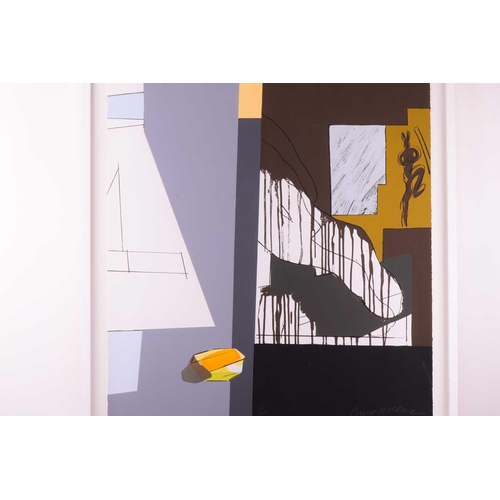 59 - † Bruce McLean (b.1944) British, 'A Peeled and Carefully Faceted Golden Wonder Sculpture against a t... 