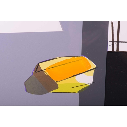 59 - † Bruce McLean (b.1944) British, 'A Peeled and Carefully Faceted Golden Wonder Sculpture against a t... 