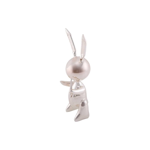 70 - After Jeff Koons (b.1955) American, 'Silver Rabbit', 2017 numbered 499/500, zinc alloy sculpture, 28... 