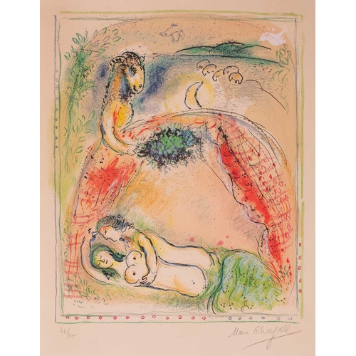 72 - † Marc Chagall (1887-1985), 'Oh Happy Bridegroom', from 'In the Land of the Gods' (plate XII), litho... 