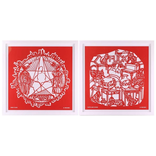 74 - Ai Weiwei (b. 1957) Chinese, 'The Papercut Portfolio', a complete set of eight papercuts, 2019, on w... 