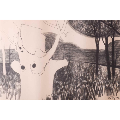 78 - † John Fitzgerald (20th Century), 'Copse, Hythe Kent', pencil and charcoal, signed and dated 'John F... 