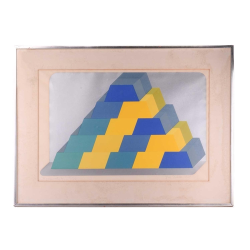 92 - † Joe Tilson (b.1928), Ziggurat 6, offset lithograph, signed, dated and editioned in pencil 'Joe Til... 