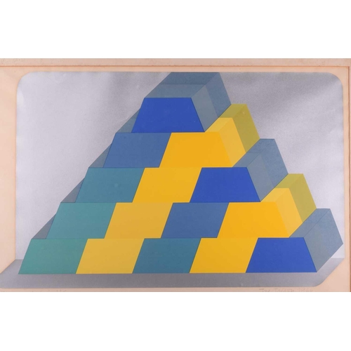 92 - † Joe Tilson (b.1928), Ziggurat 6, offset lithograph, signed, dated and editioned in pencil 'Joe Til... 