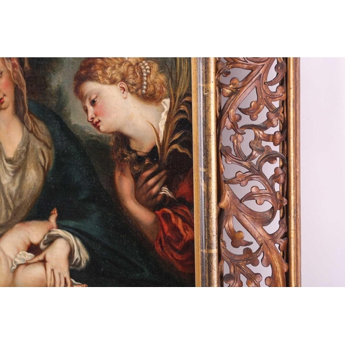 1 - After Anthony van Dyck (1599 -1641), Virgin and Child with Saint Catherine, oil on canvas, 51 x 45 c... 