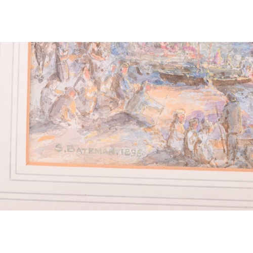 11 - Samuel Bateman (late19th - 20th century), Fireworks at Henley from the bridge, signed and dated 1896... 