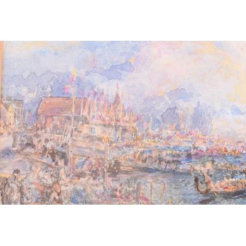 11 - Samuel Bateman (late19th - 20th century), Fireworks at Henley from the bridge, signed and dated 1896... 