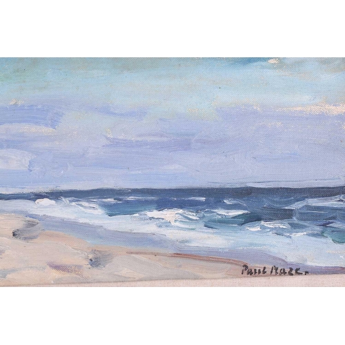 13 - Paul Lucien Maze (1887 - 1979), French, Children on a beach (1954), Fishers Island USA, signed, oil ... 