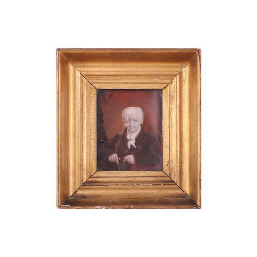 16 - 19th century British School, portrait of a gentleman, reputed to be Admiral Gawley, portrait miniatu... 