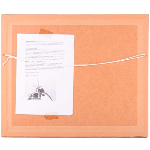 17 - Albert George Strange (1855 - 1917), Scarborough Harbour with St Mary's Church beyond, signed, water... 