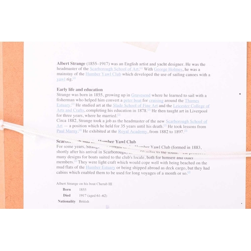 17 - Albert George Strange (1855 - 1917), Scarborough Harbour with St Mary's Church beyond, signed, water... 