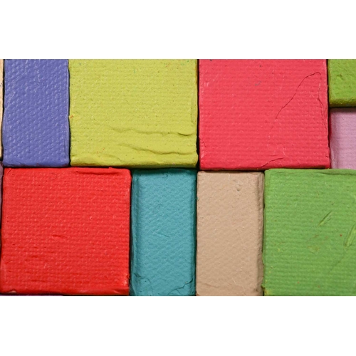 19 - † Carlos Estrada-Vega (b.1955) Mexican, 'Tres Tamaños About Sixty Colors', 2001, oil on canvas magne... 