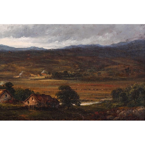 20 - † W.H. Pate? (20th century), Moorland landscape with cottages, indistinctly signed and dated July 19... 