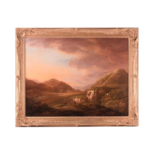 21 - Manner of Jane Nasmyth (1778-1867), An artist in the Highlands, oil on canvas, 70 cm x 91 cm, framed... 