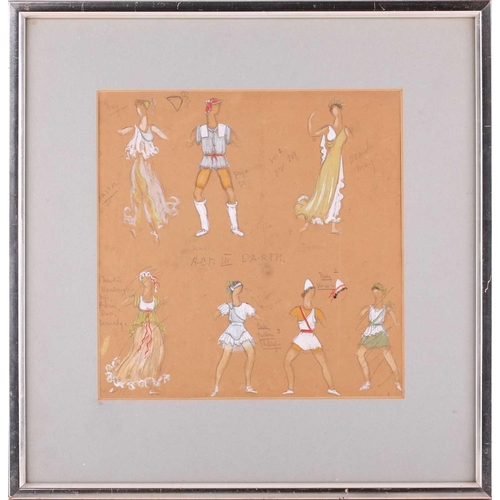 22 - 20th Century British School, Costume designs for the opera Orpheus and Eurydice by Gluck, Act III Ea... 