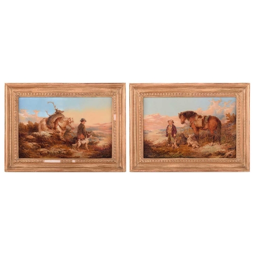 26 - John Paul Jones (act.1855-1888), A Deer Stalker and another - a pair, one signed and dated 1873, oil... 
