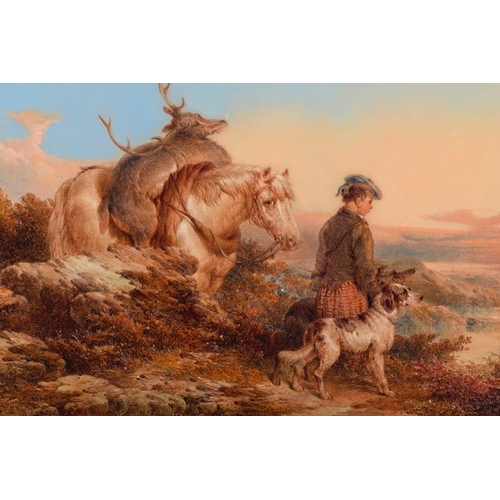 26 - John Paul Jones (act.1855-1888), A Deer Stalker and another - a pair, one signed and dated 1873, oil... 
