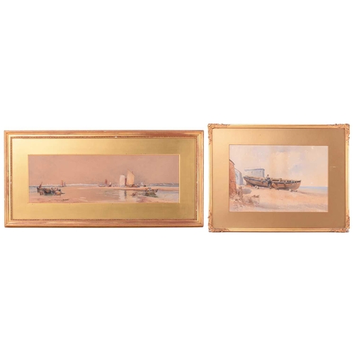 27 - 19th-century English school' 'Gypsy King - Pilot Boat, Deal '56', a beach scene, watercolour, 30.5 c... 