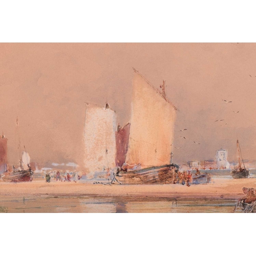 27 - 19th-century English school' 'Gypsy King - Pilot Boat, Deal '56', a beach scene, watercolour, 30.5 c... 