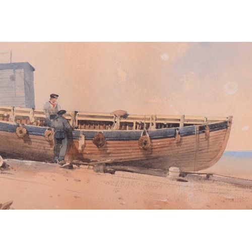27 - 19th-century English school' 'Gypsy King - Pilot Boat, Deal '56', a beach scene, watercolour, 30.5 c... 