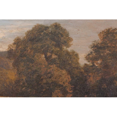 29 - George Vicat Cole (1833- 1893), Cornfield, monogrammed, oil on board, 40 cm x 52 cm, in a gilt frame... 