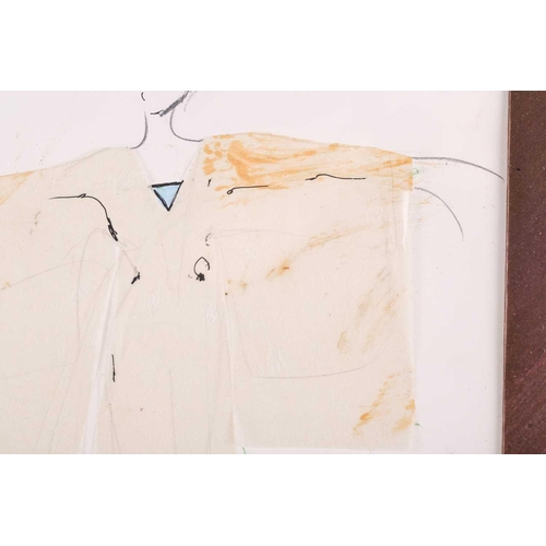 30 - † Yolanda Sonnabend (1935-2015), costume design, signed in pencil, pen and mixed media on paper, 37 ... 