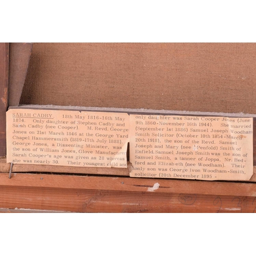 31 - 19th-Century British School, portraits of Philip Cadby (1820 - 1909) and Sarah Cadby (1816 -1874) as... 