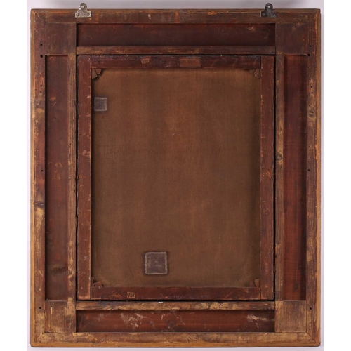 34 - 17th-Century Dutch School, three-quarter length portrait of a gentleman holding a handkerchief, oil ... 