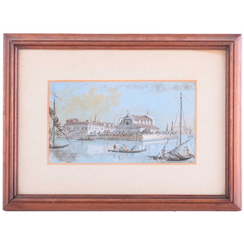36 - Attributed to Giacomo Guardi (1764 - 1835), Four Venetian views including Piazza San Marco and Santa... 